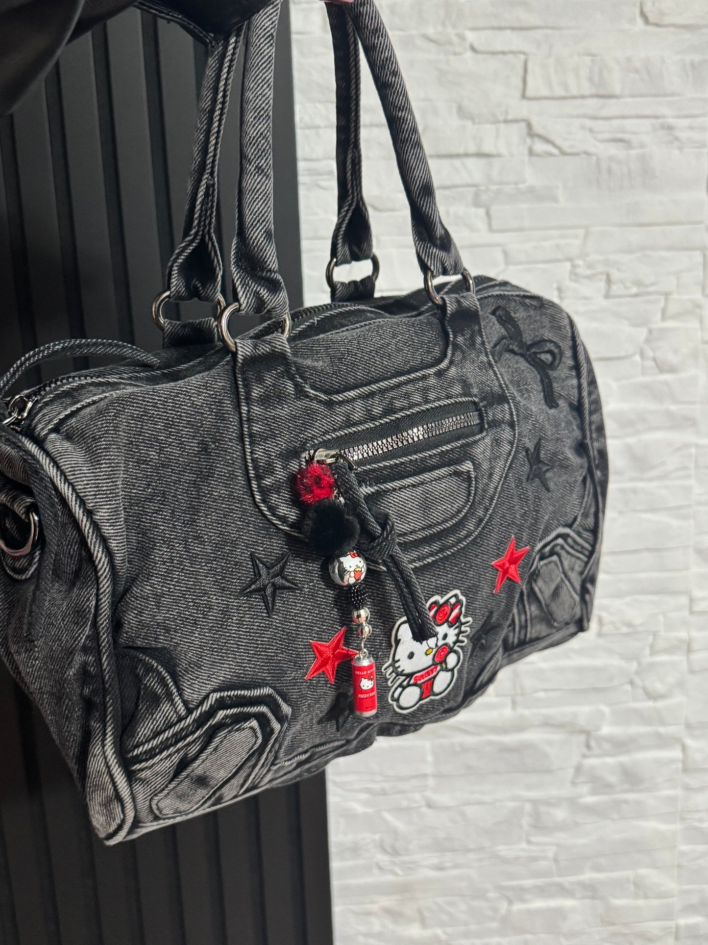 Kitty Rock Star Denim Bag 19x28 cm