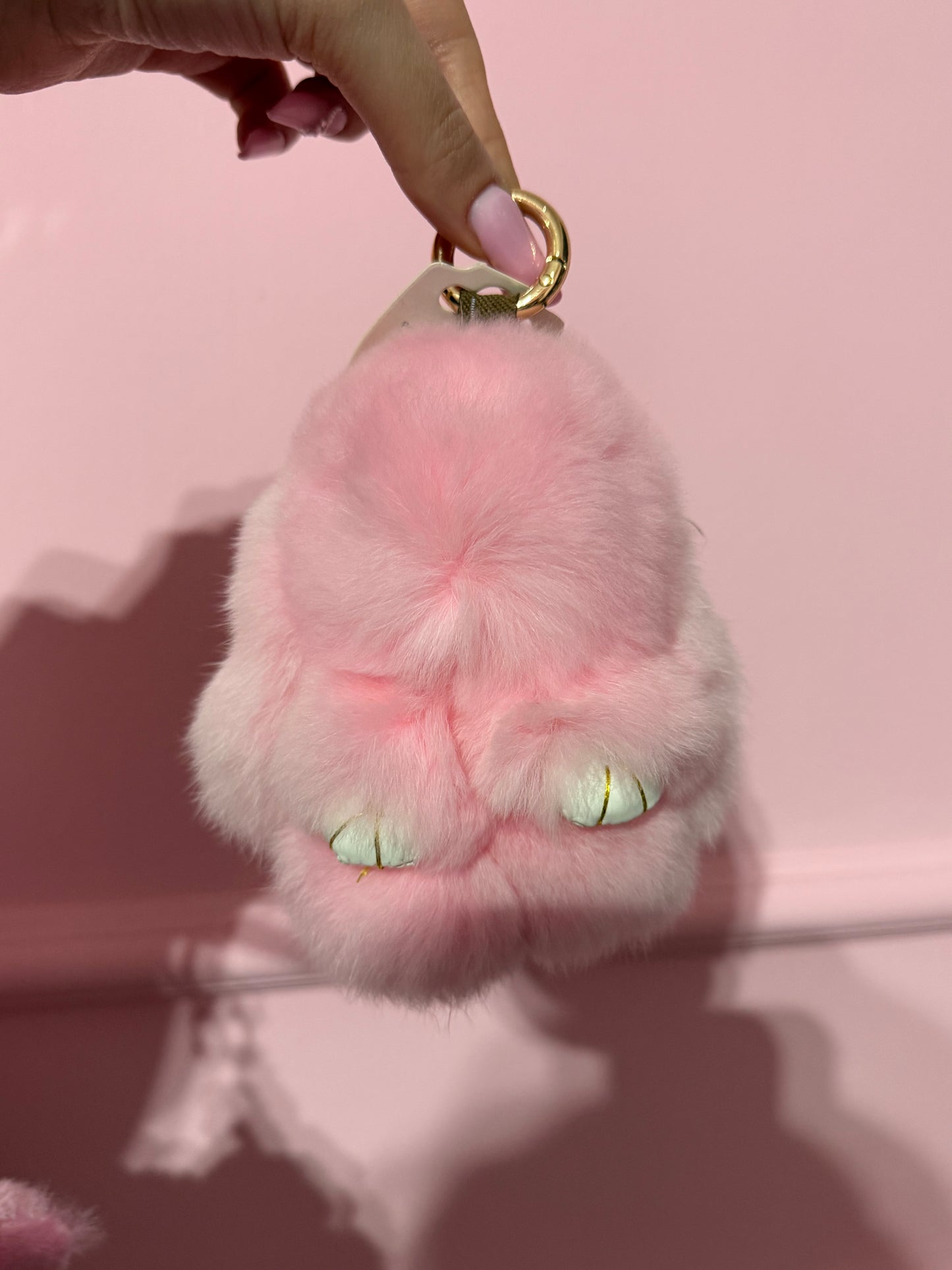 Charm Bunny - Grazioso portachiavi con design a coniglio in peluche, portachiavi morbido per borse, accessori alla moda