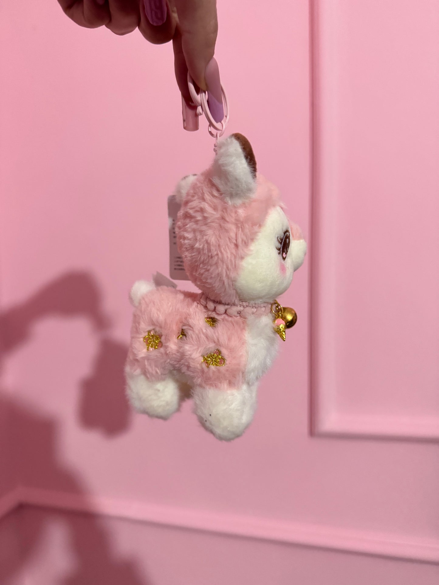 Portachiavi Peluche Cerbiatto Rosa