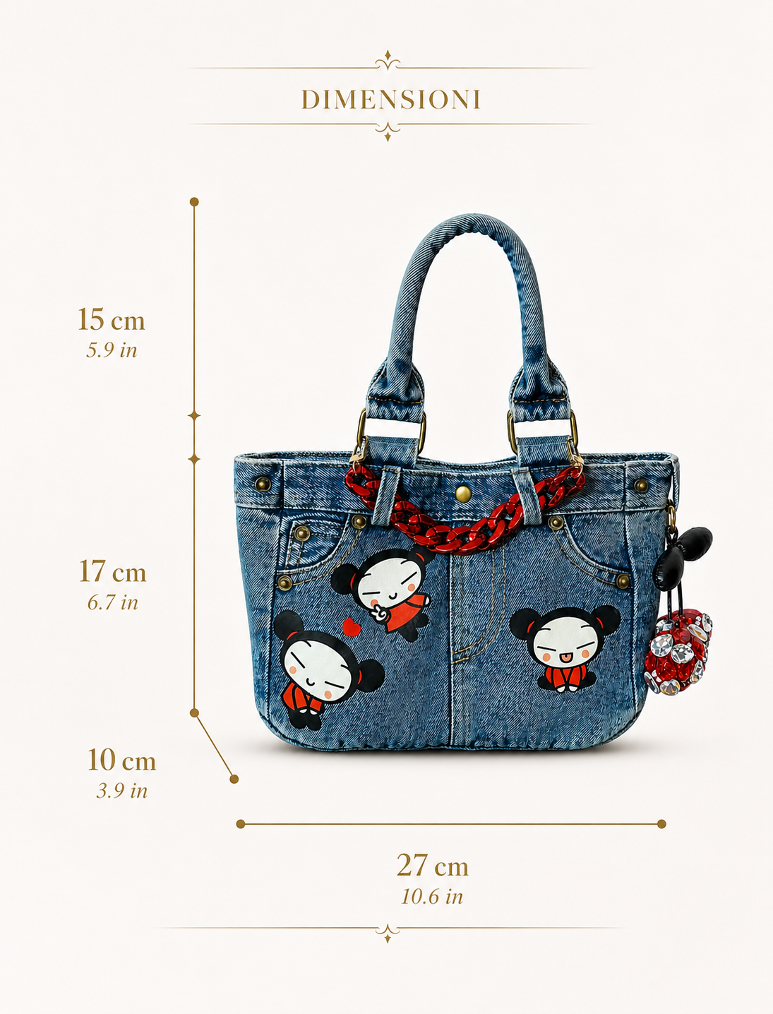 Borsa Y2K Mini Tote - Pucca Cherry