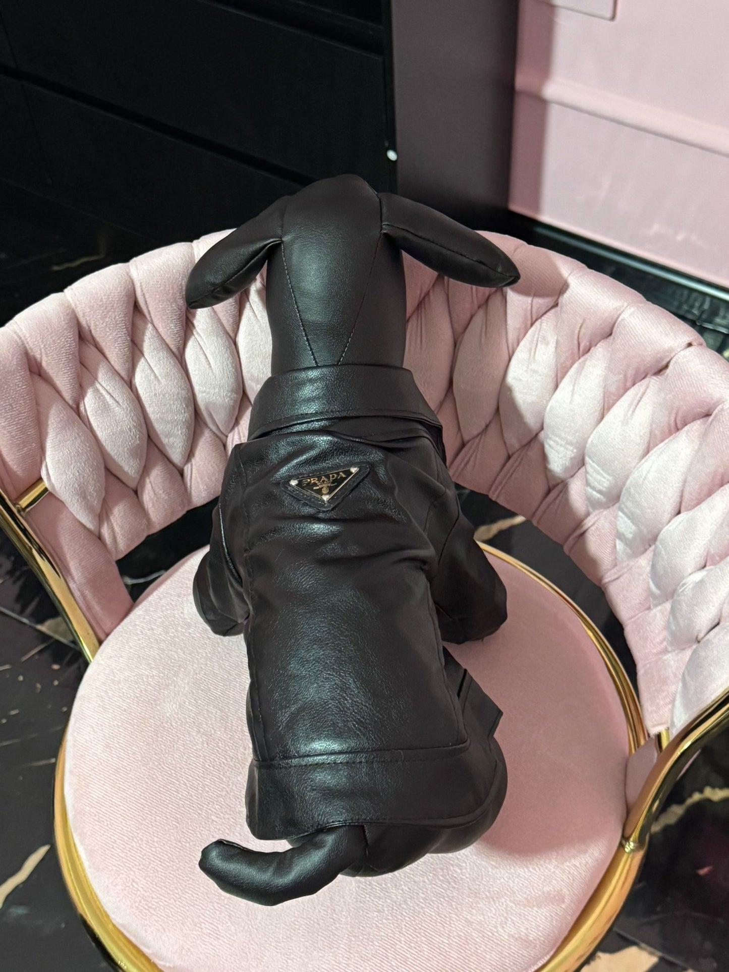 Giacca Effetto Pelle Nera Luxury