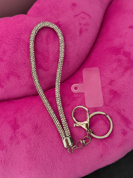Catena per telefono decorata con strass, cordino alla moda per telefono