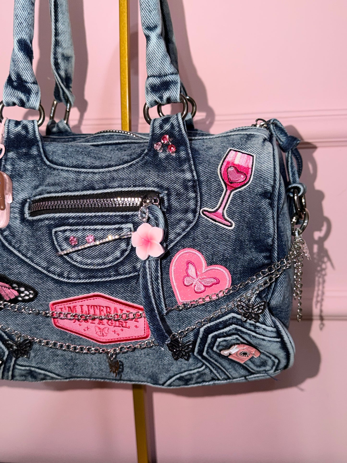 Borsa denim - Butterfly Girl