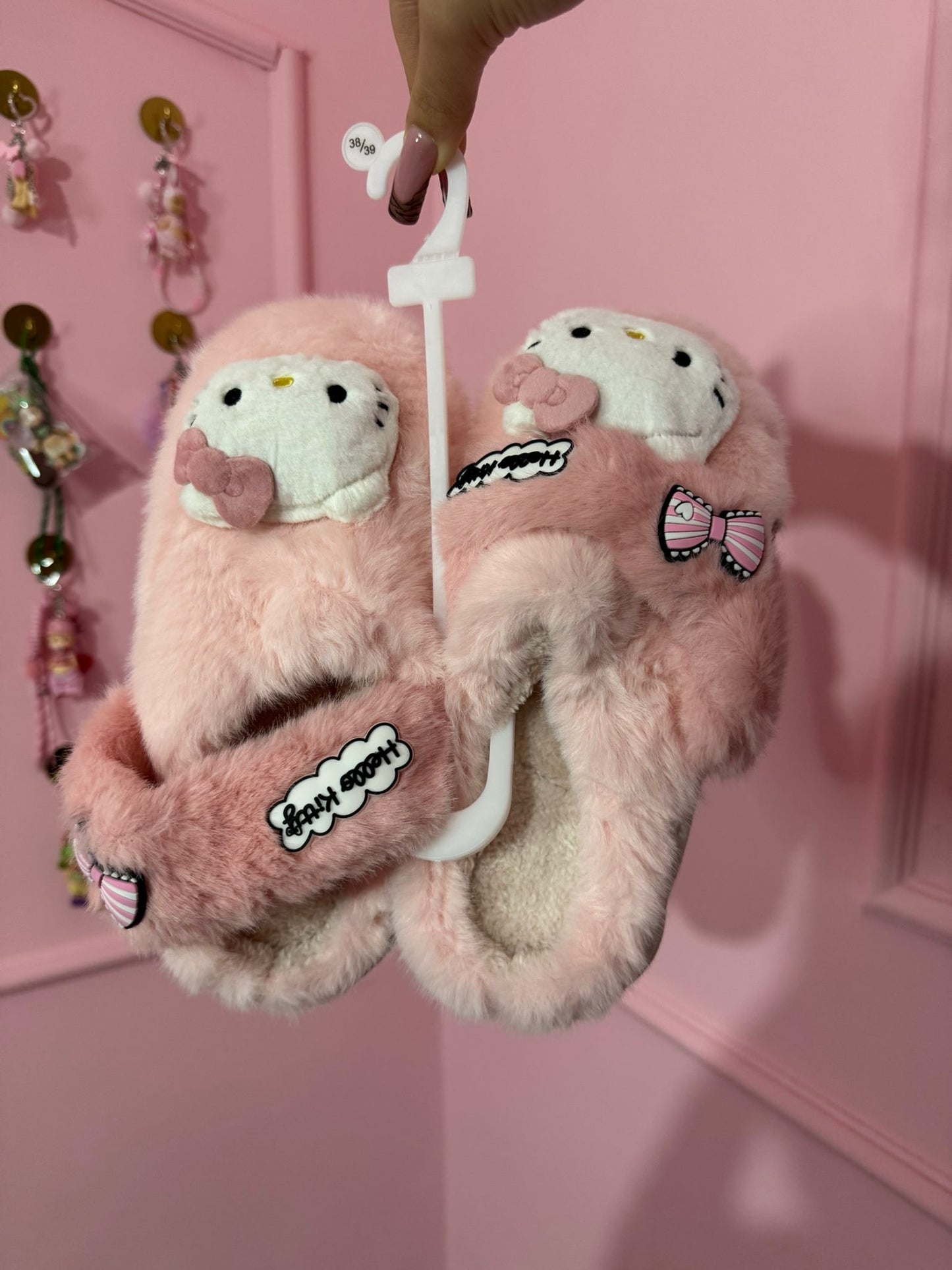 Pantofole in cotone peluche Hello Kitty