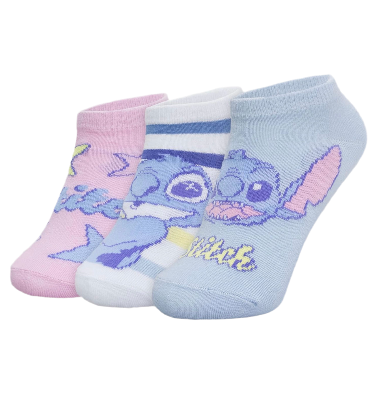 Disney Lilo and Stitch 3-Piece Cotton Sock Set for Girls