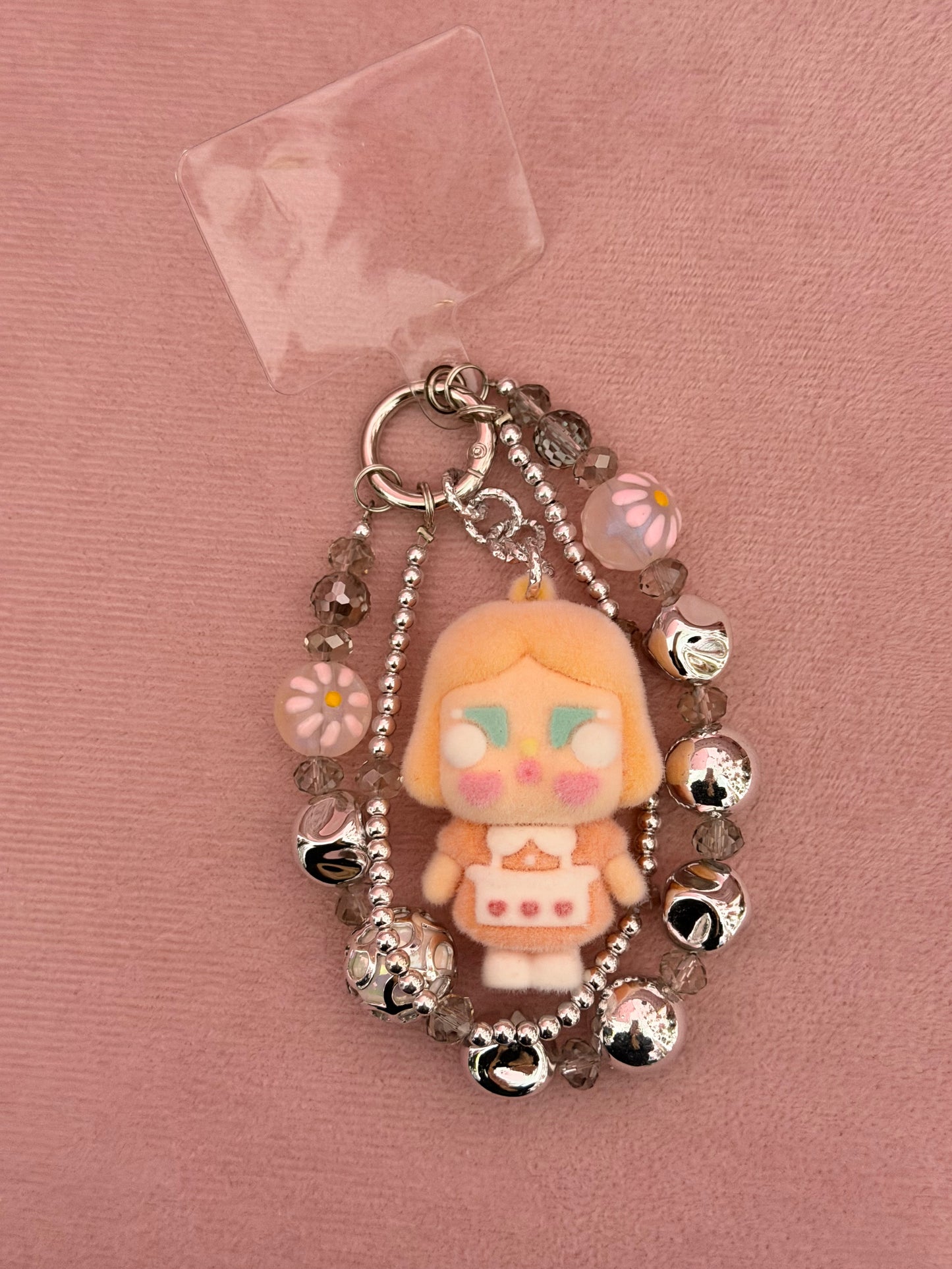 Catena Cry Baby per telefono decorata con perline, cordino alla moda per telefono