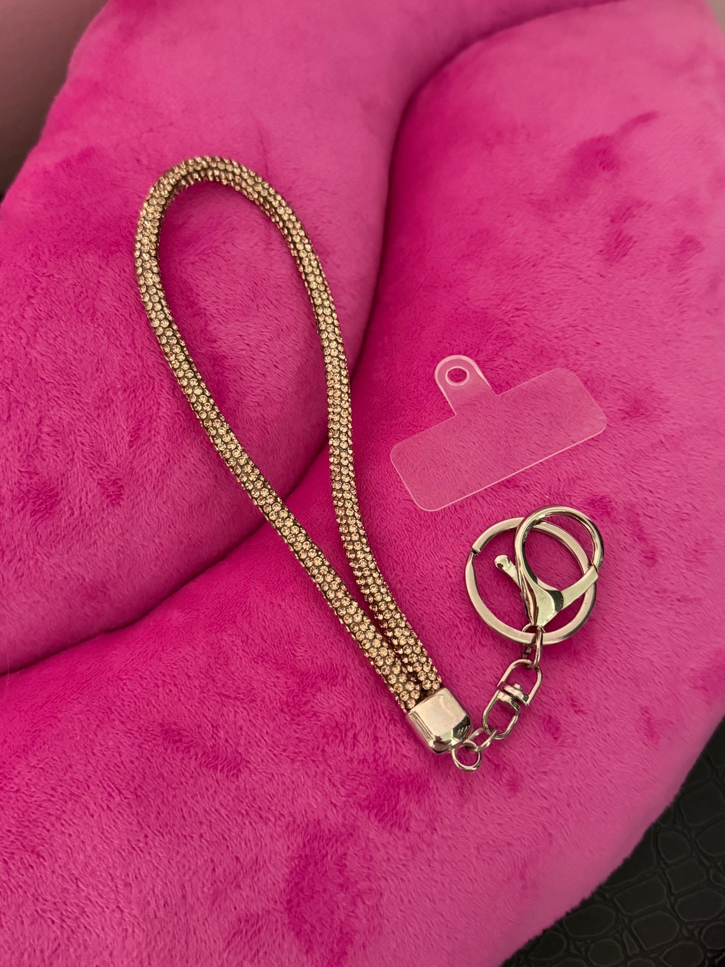 Catena per telefono decorata con strass, cordino alla moda per telefono