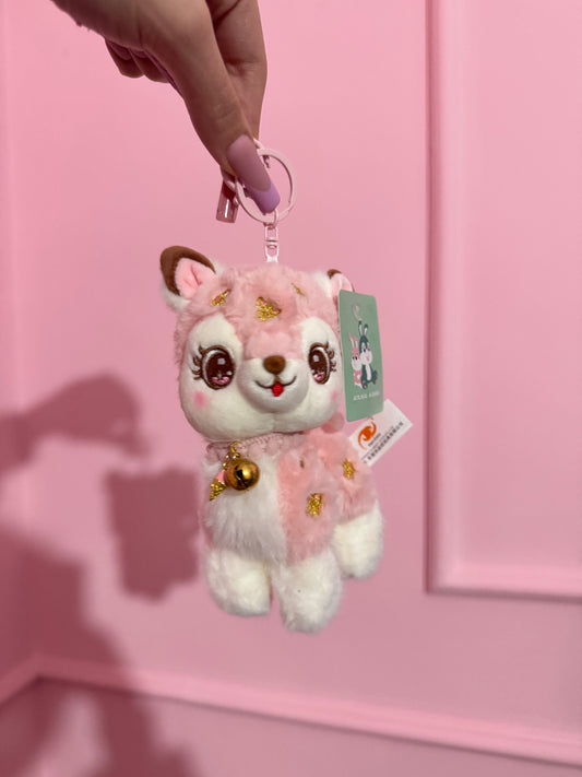 Portachiavi Peluche Cerbiatto Rosa