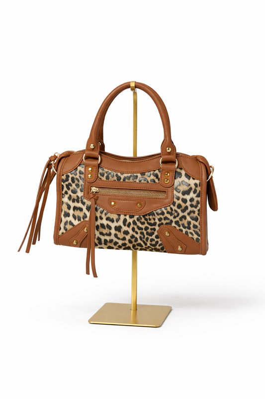 Borsa Animalier stile y2k,  con Dettagli in Similpelle Cuoio e Tracolla – Elegante e Capiente