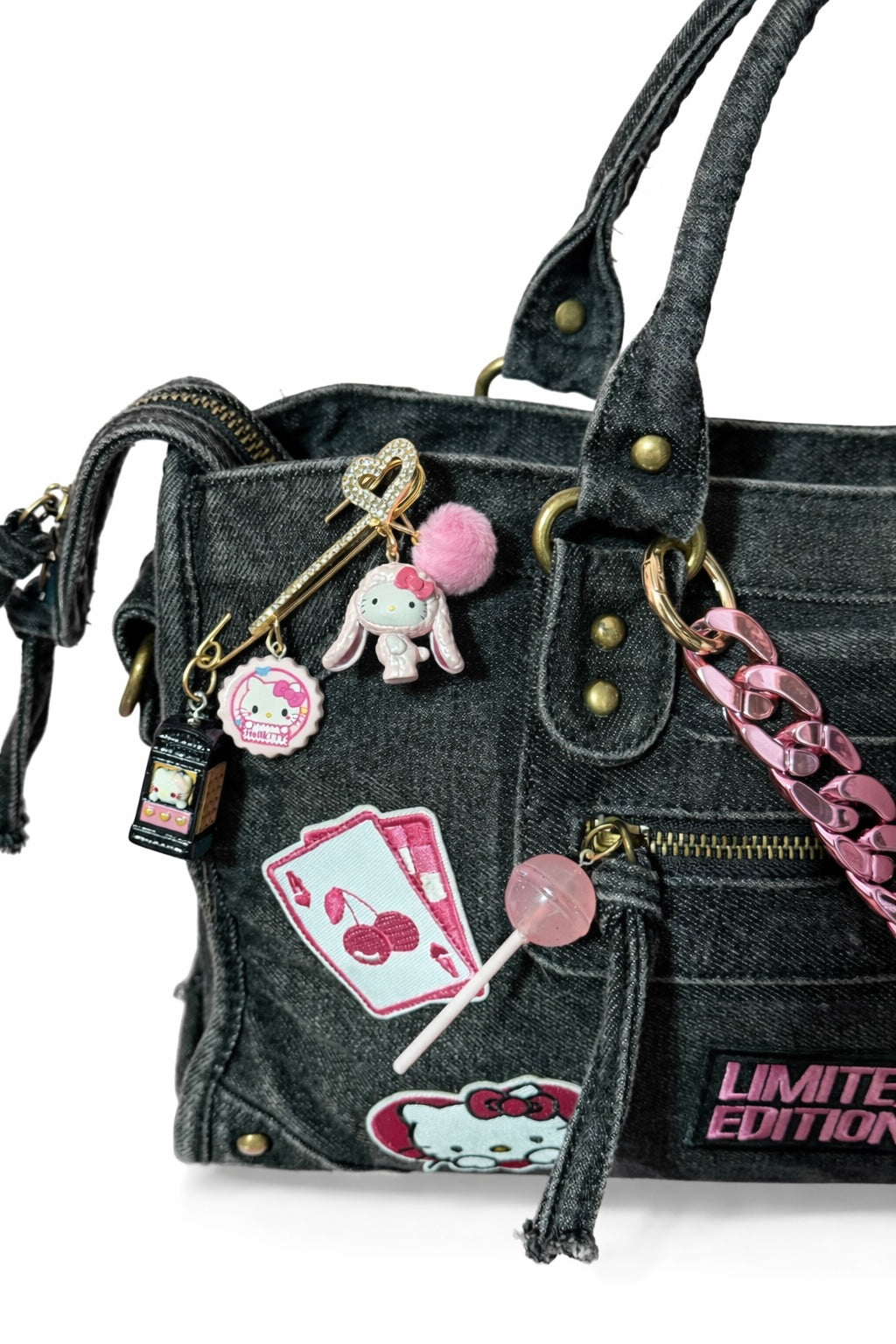 Borsa City Denim Kitty 37x26x15cm