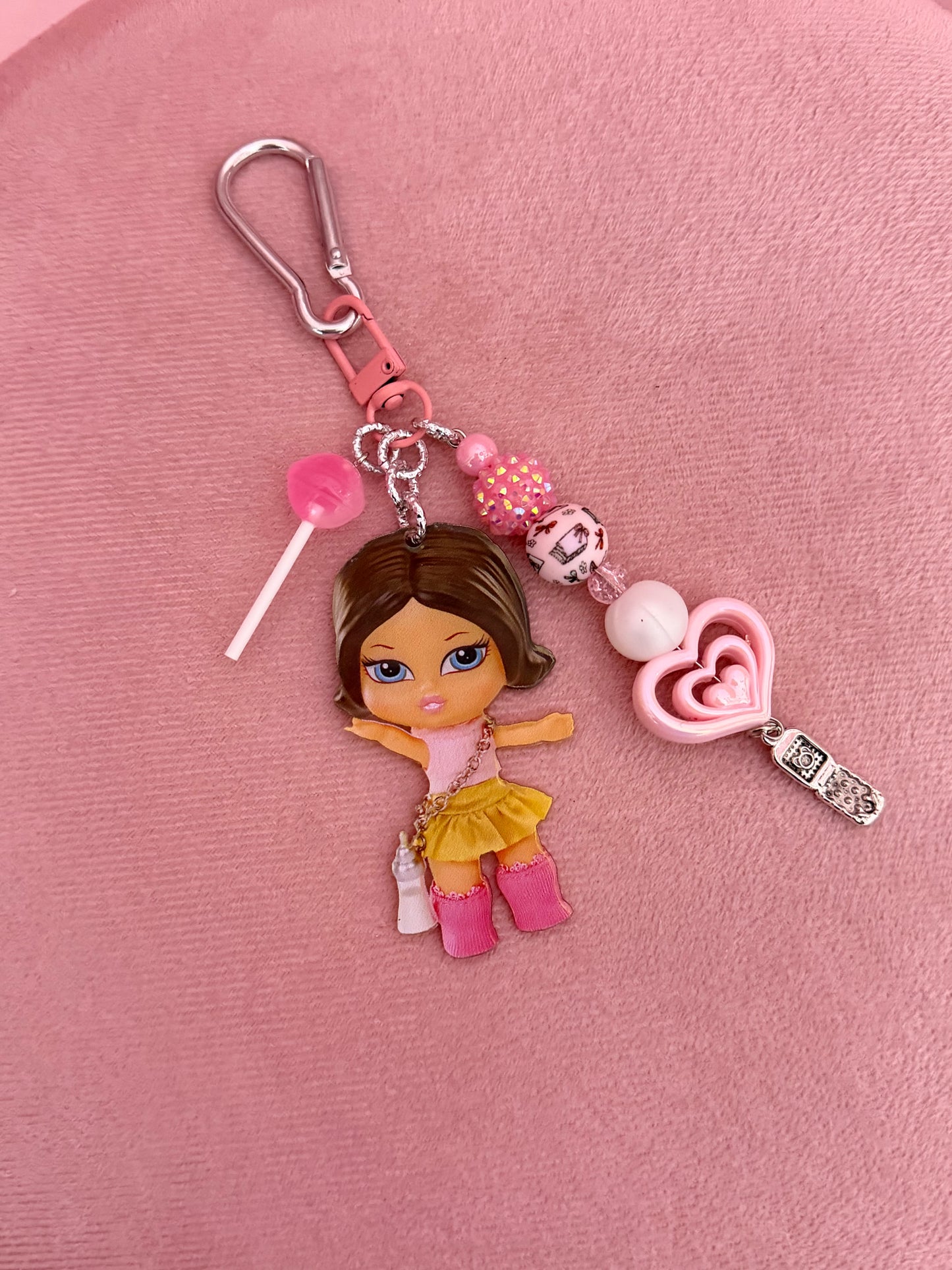 Charm Portachiavi Baby Doll - Accessori alla moda per decorazione di borse e chiavi di auto