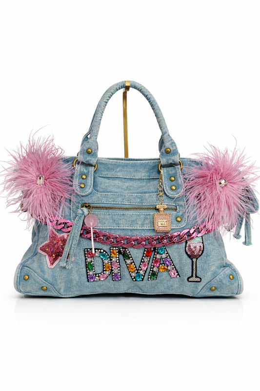 Borsa City Denim Diva 37x26x15cm