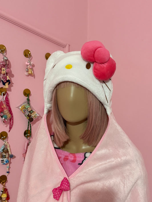 Coperta rosa con cappuccio Hello Kitty