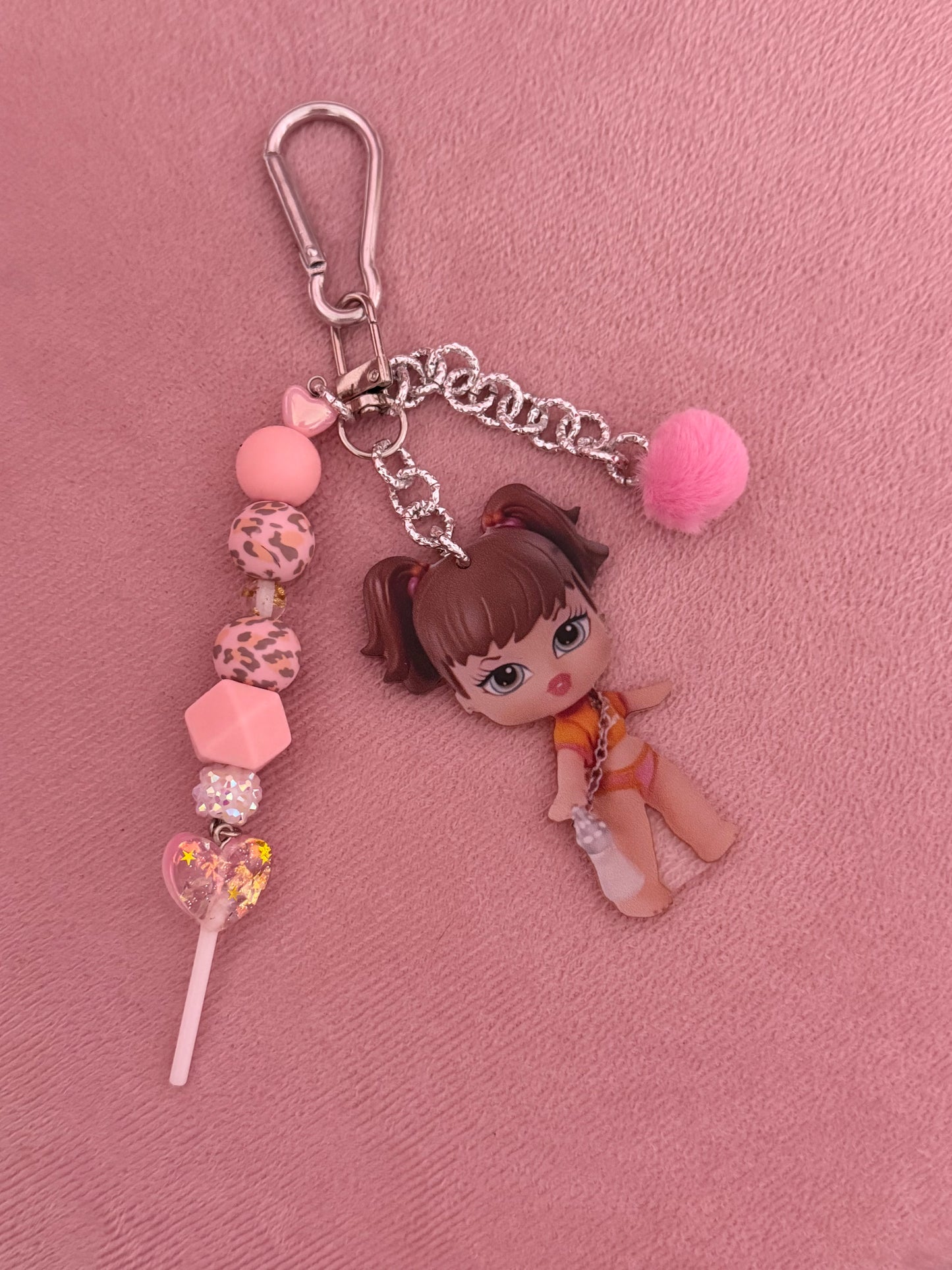 Charm Portachiavi Baby Doll - Accessori alla moda per decorazione di borse e chiavi di auto