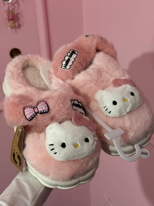 Pantofole in cotone peluche Hello Kitty