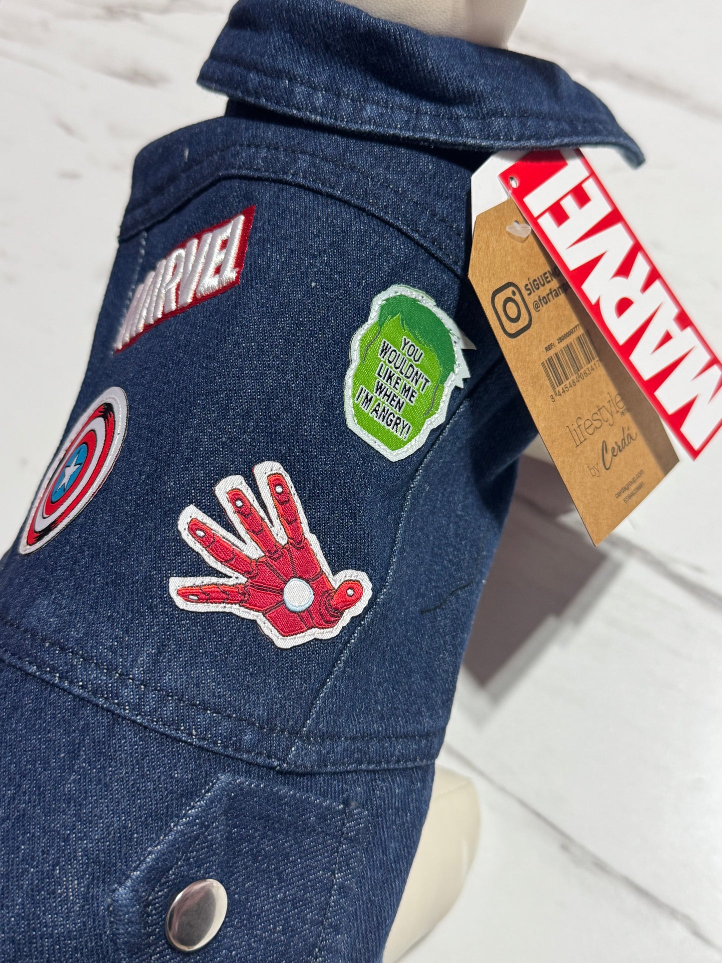Giubbino jeans Marvel per cane