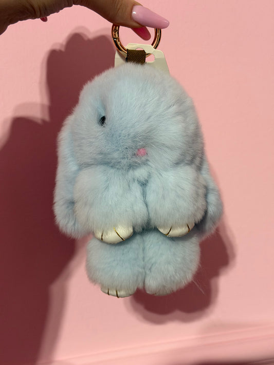 Charm Bunny - Grazioso portachiavi con design a coniglio in peluche, portachiavi morbido per borse, accessori alla moda