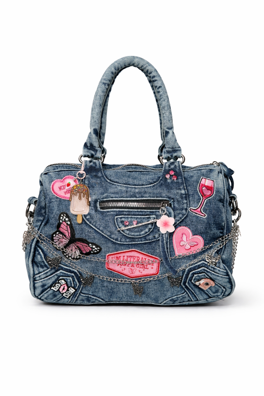 Borsa denim - Butterfly Girl