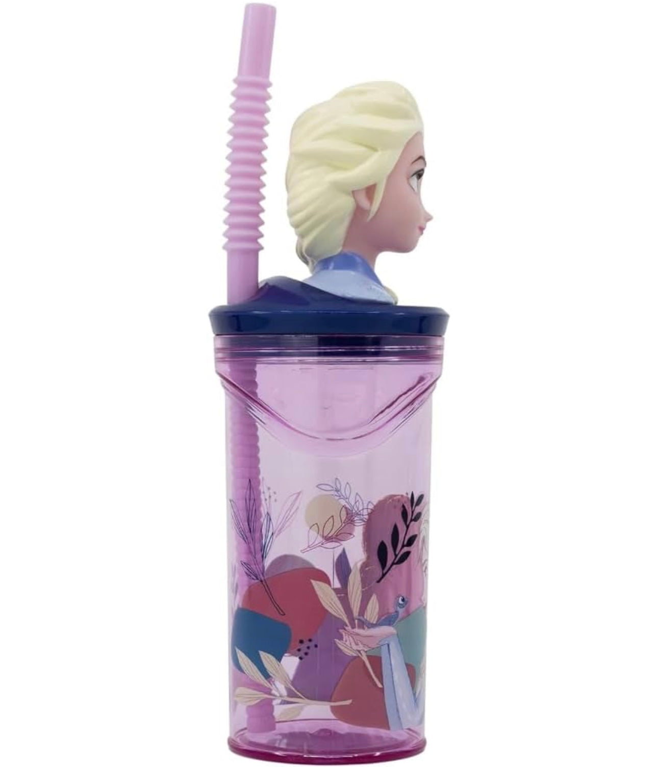 Bicchiere Disney Frozen 3D da 360 ml con cannuccia