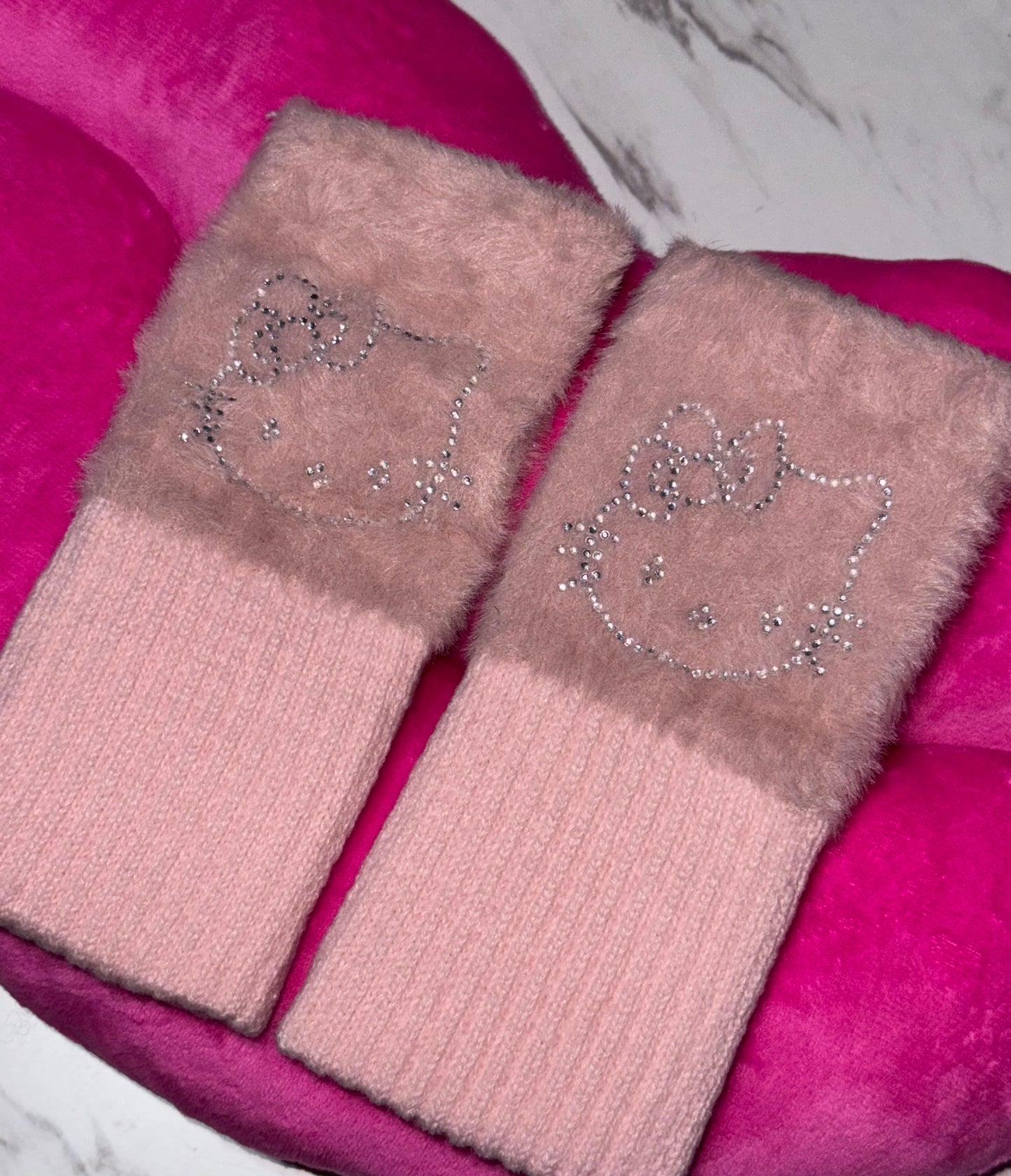 Guanti neri Hello Kitty