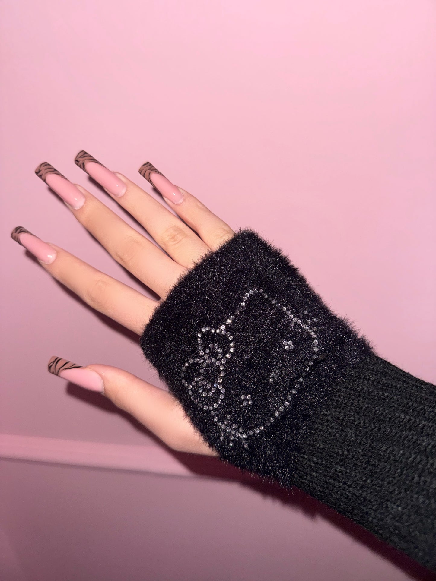 Guanti neri Hello Kitty