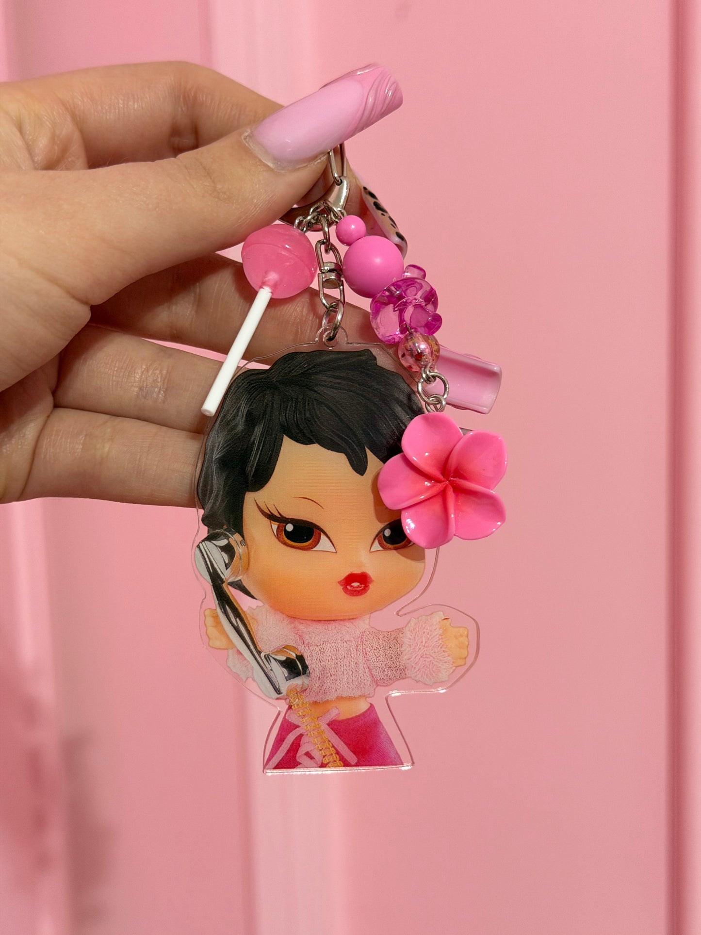 Charm Portachiavi Baby Doll - Accessori alla moda per decorazione di borse e chiavi di auto