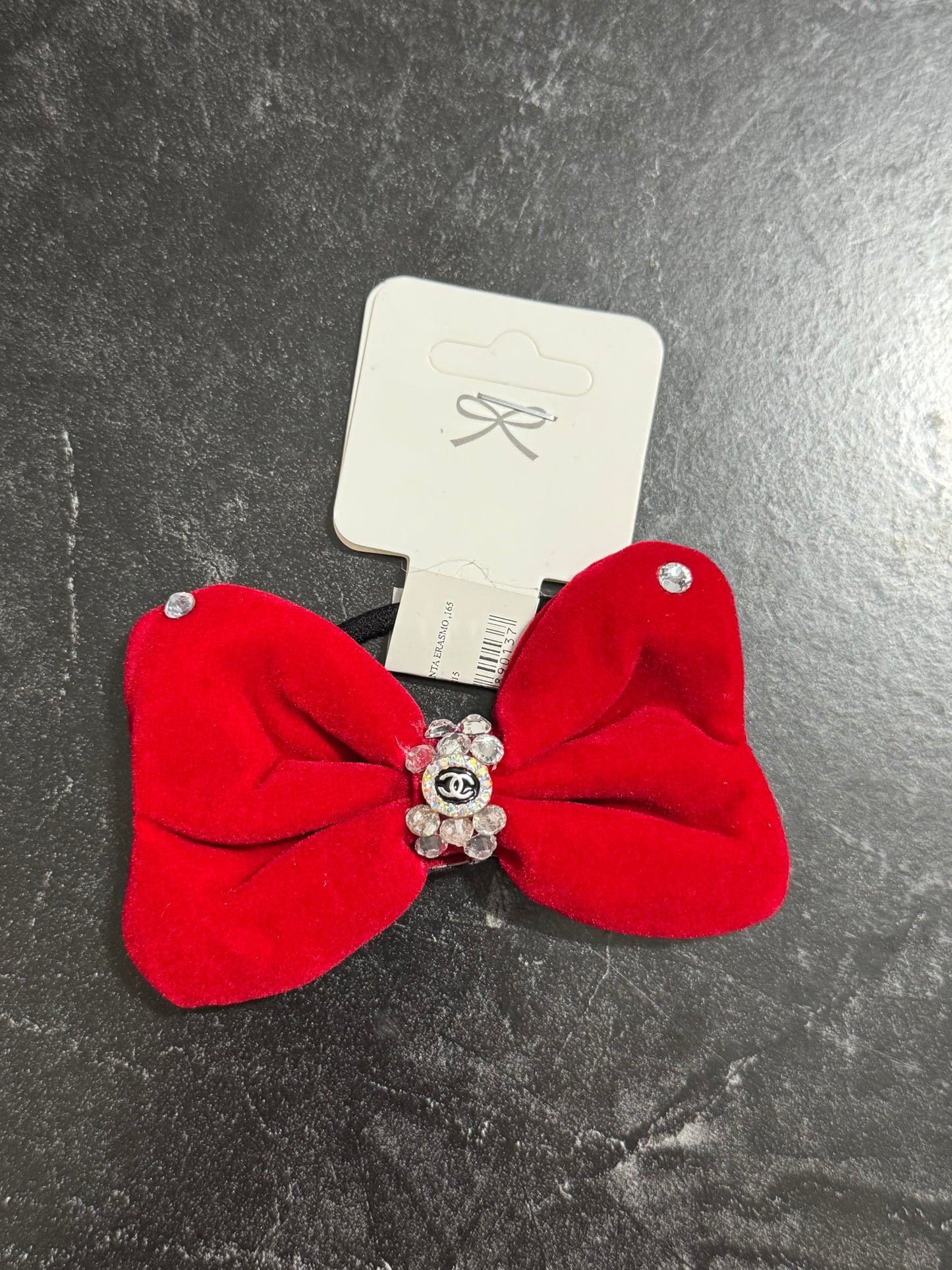 Elastico fiocco rosso luxury