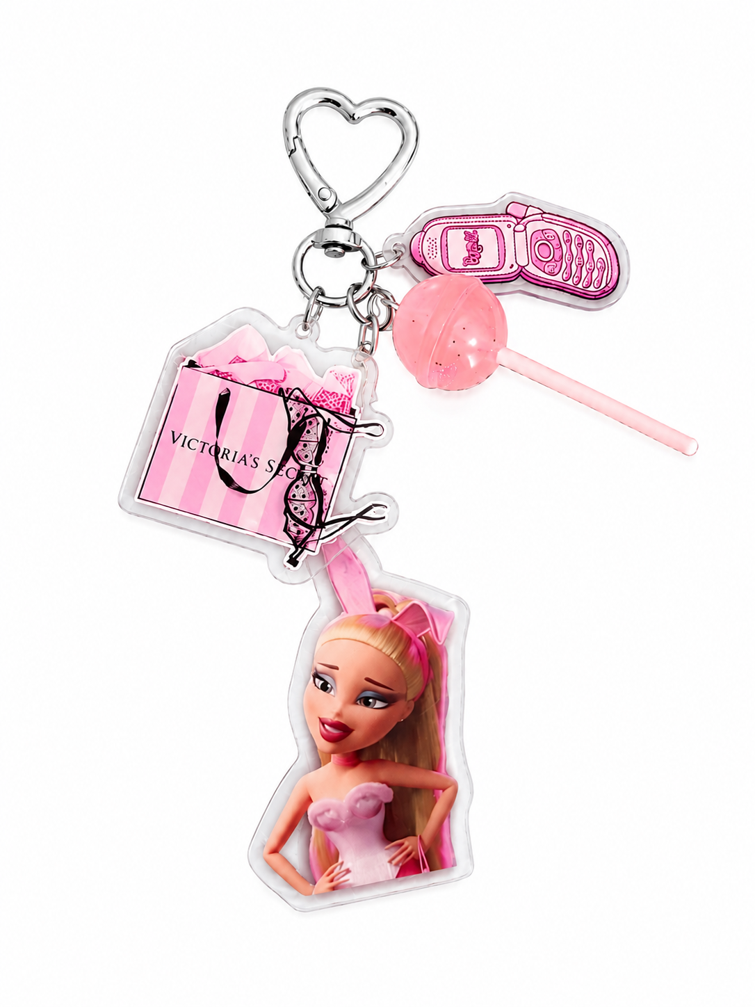 Charm Portachiavi Doll - Accessori alla moda per decorazione di borse e chiavi di auto