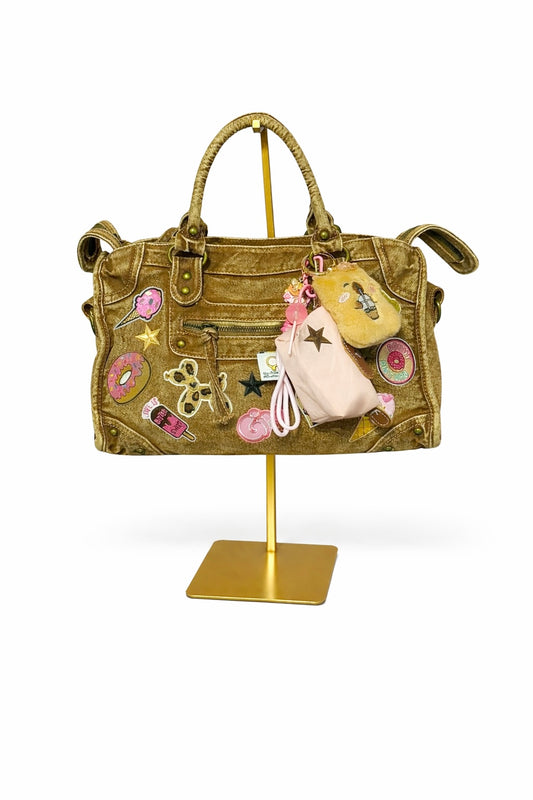 Borsa City Denim - Capy Caramel 37x26x15 cm