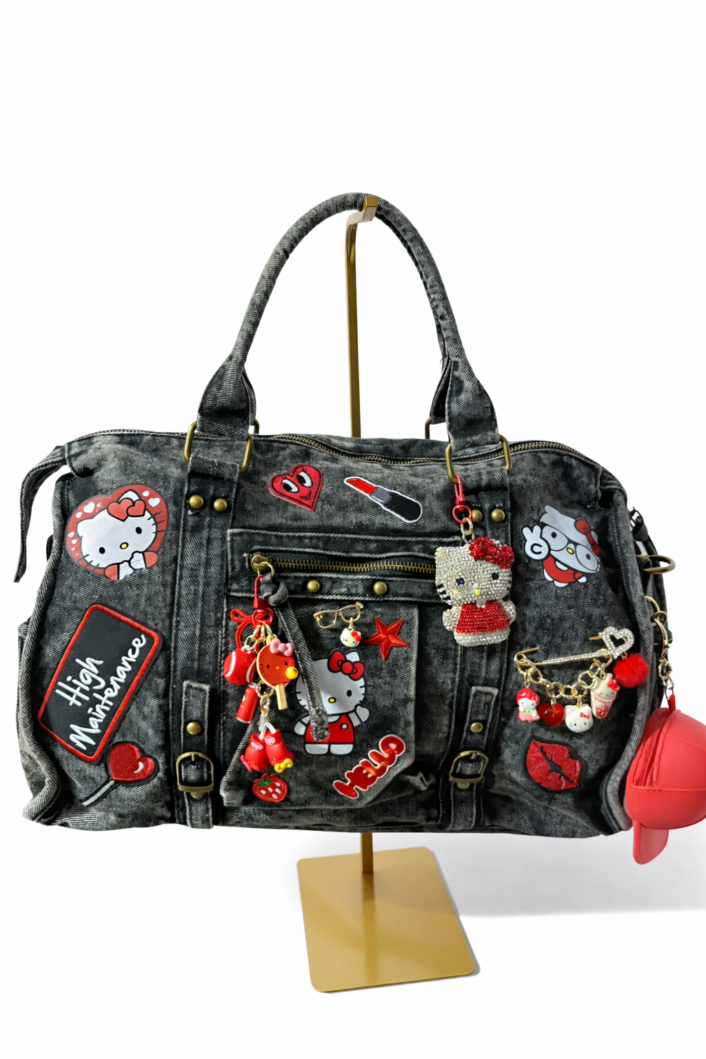 Borsa City Denim Maxi - Kitty Kiss