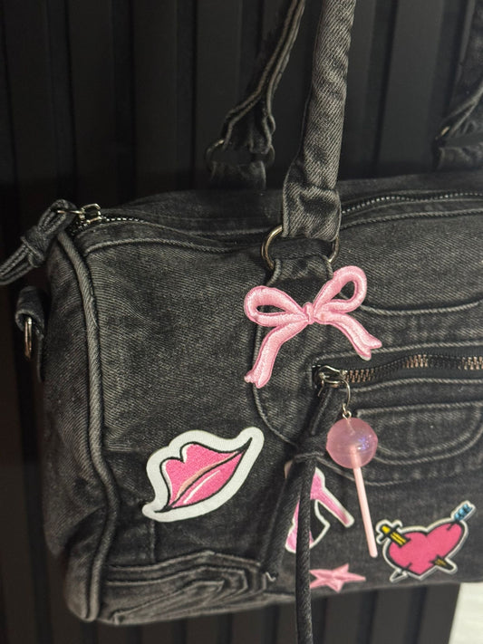 Pink Doll Denim Bag 19x28 cm