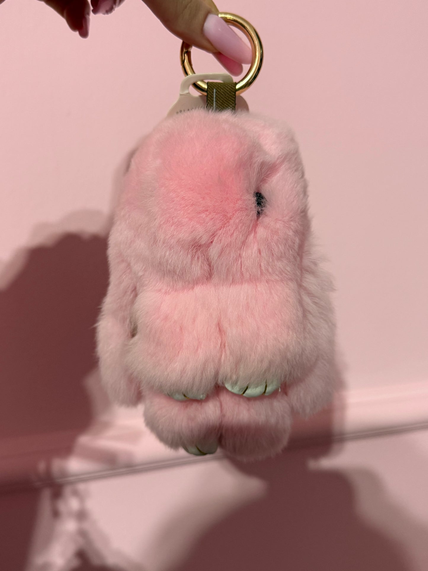 Charm Bunny - Grazioso portachiavi con design a coniglio in peluche, portachiavi morbido per borse, accessori alla moda