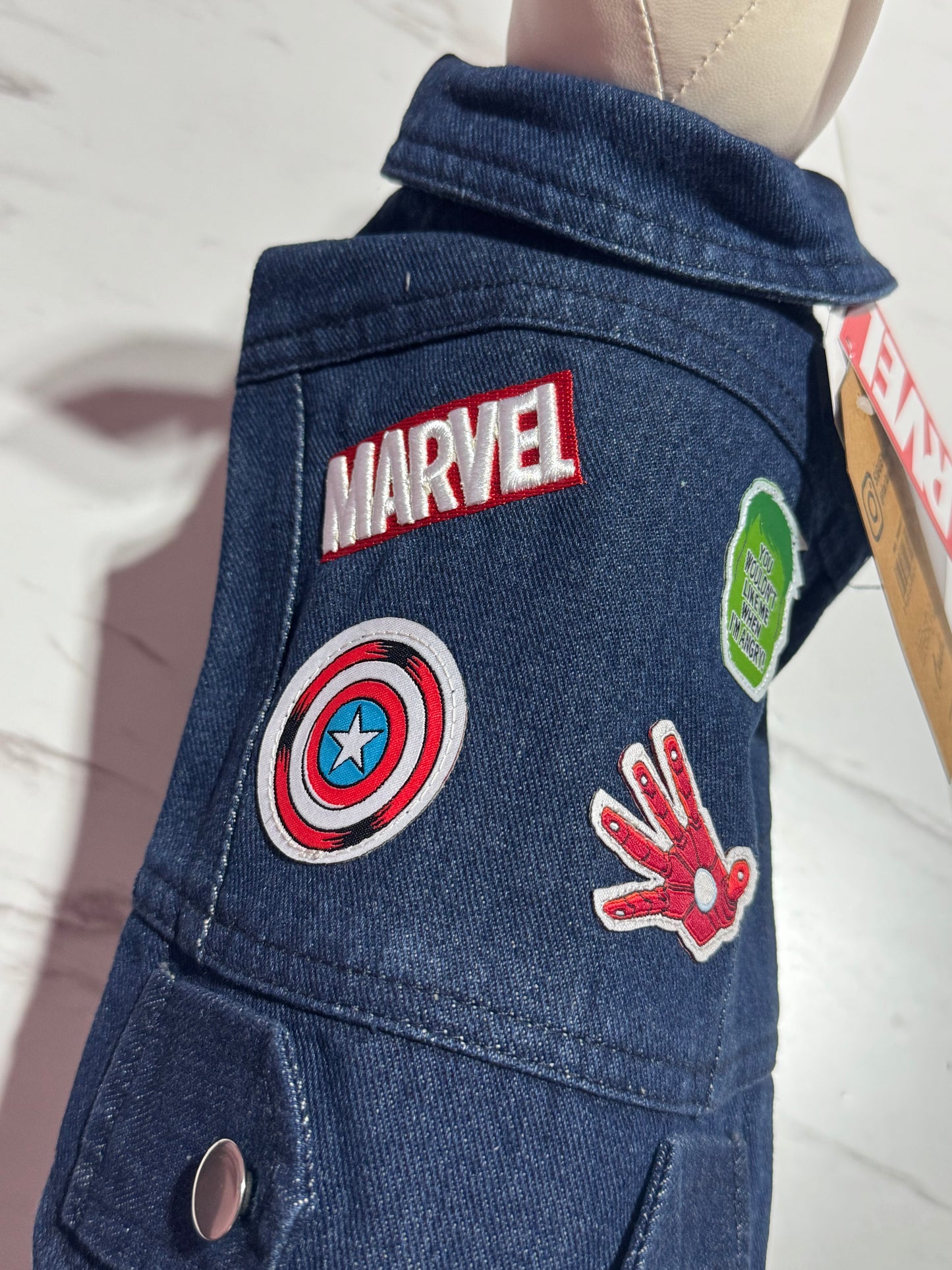 Giubbino jeans Marvel per cane