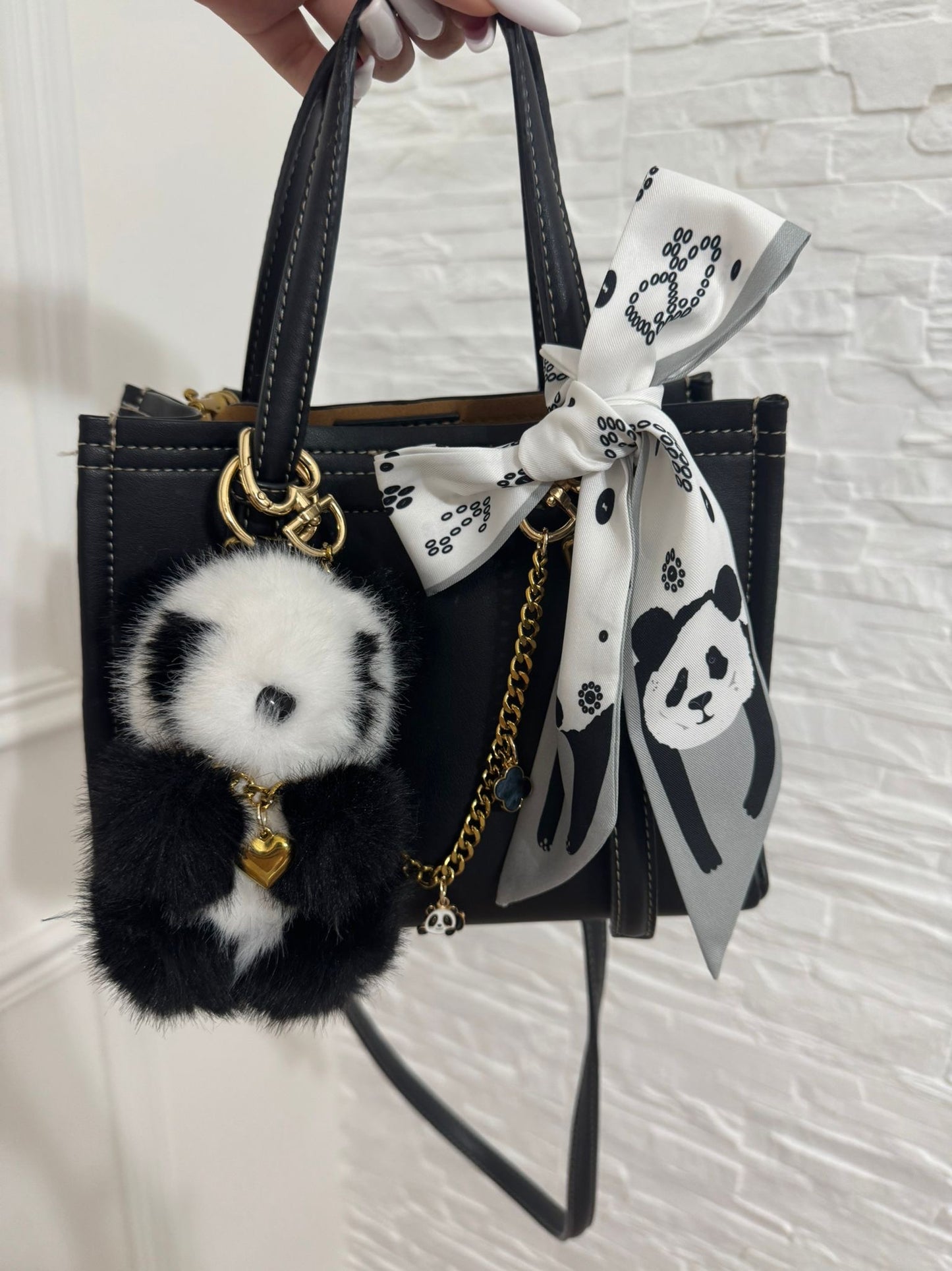 Panda Luxury Set: Peluche - Catena - Foulard
