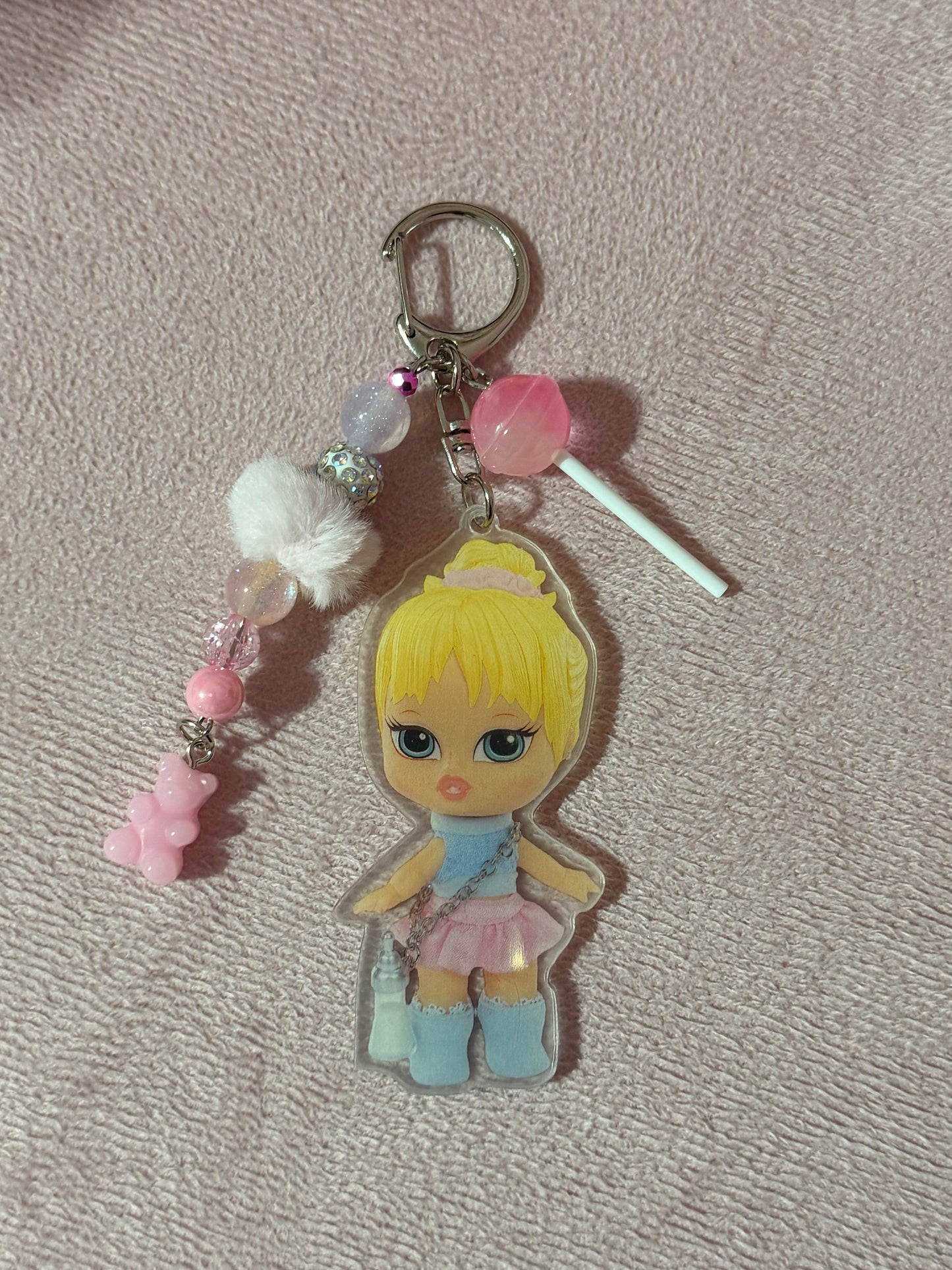 Charm Portachiavi Baby Doll - Accessori alla moda per decorazione di borse e chiavi di auto