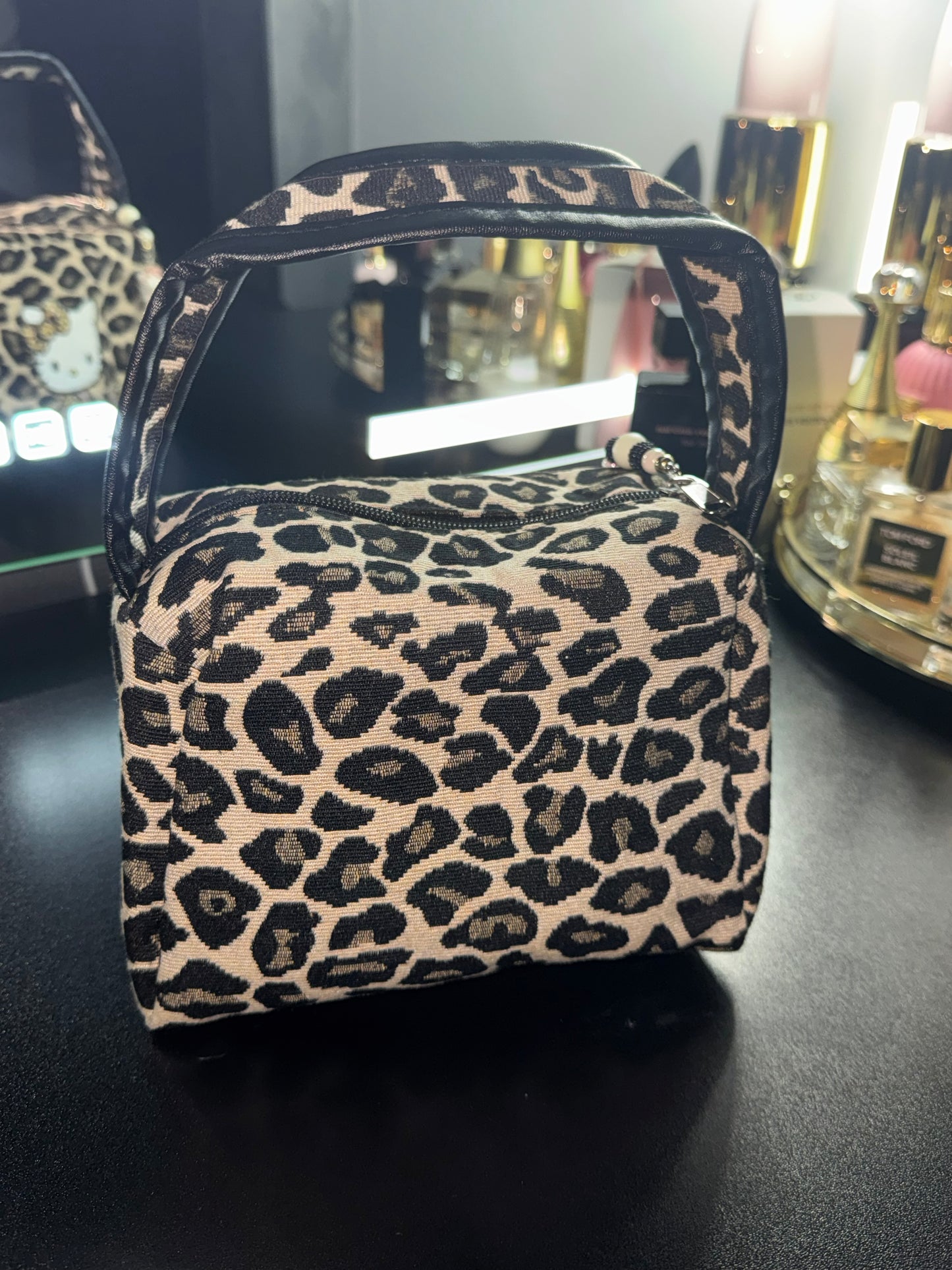 Hello kitty beauty bag leopardata