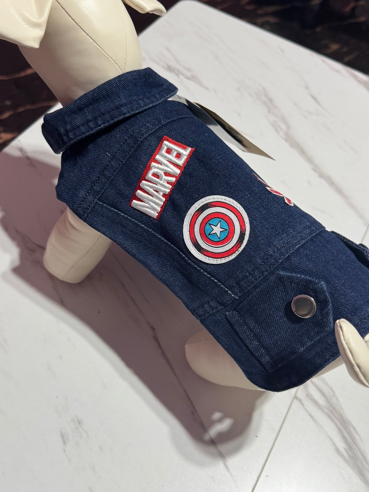 Giubbino jeans Marvel per cane
