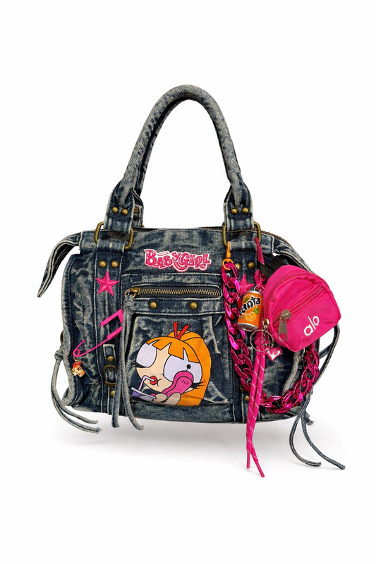 Borsa Denim Essential - Lolly Blossom
