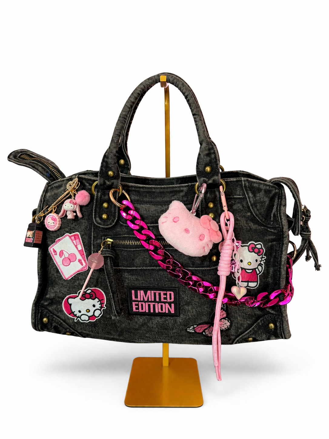 Borsa City Denim Kitty 37x26x15cm