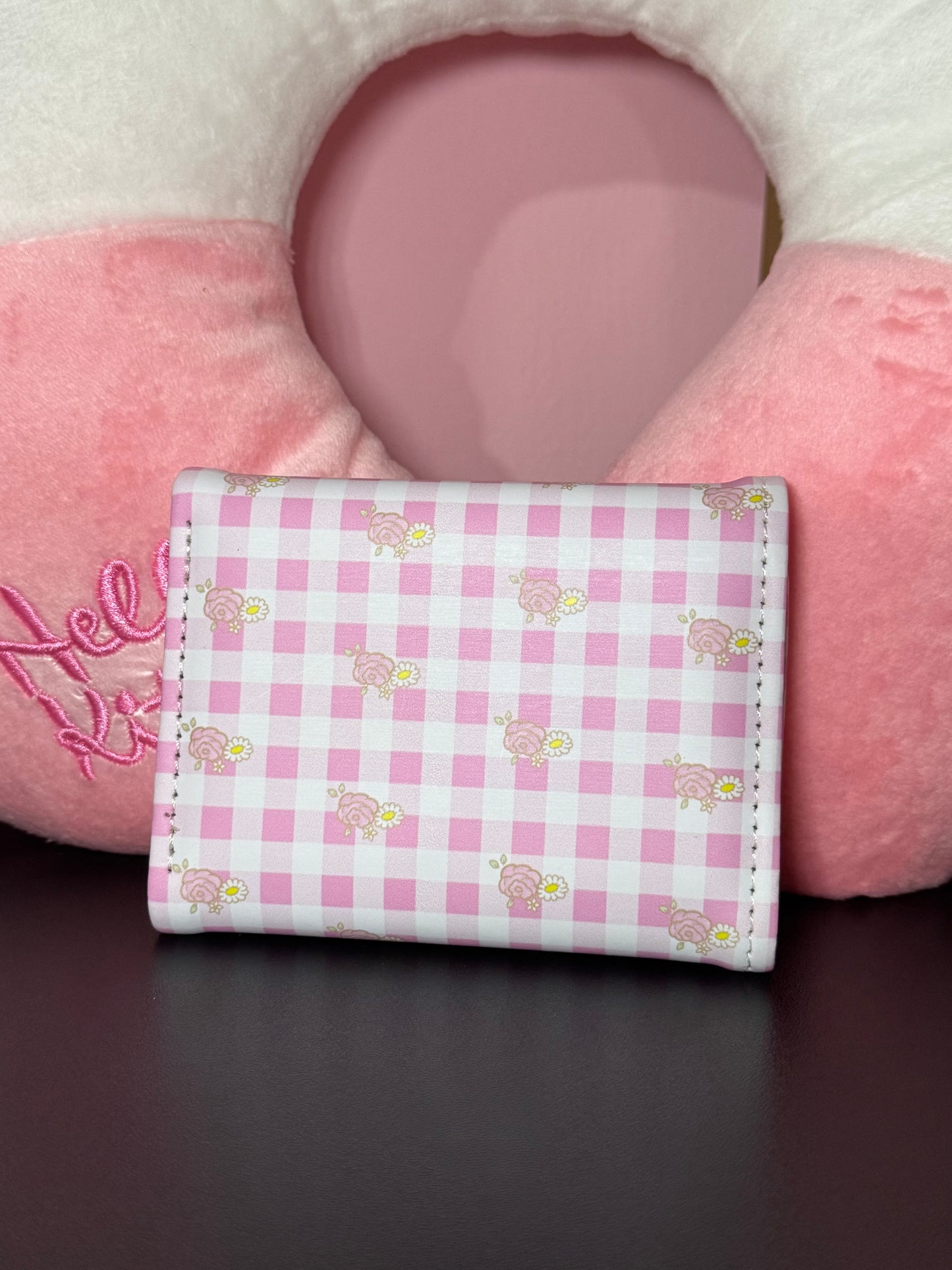 Mini Portafoglio Quadretti Rosa Kitty