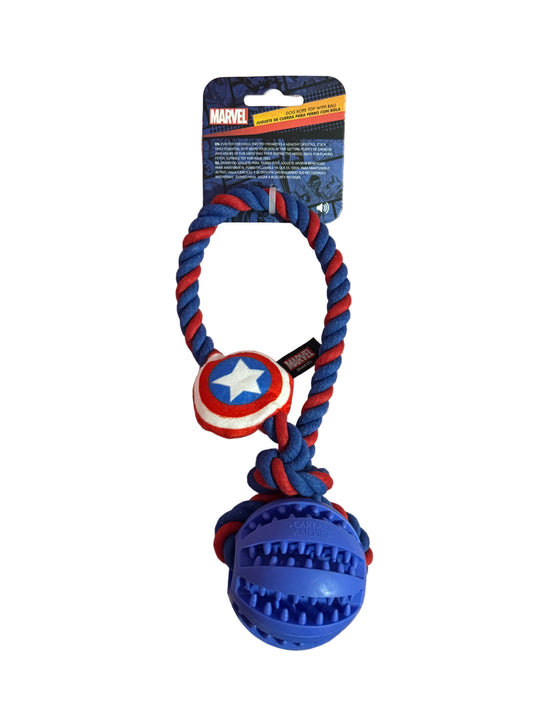 Marvel Giocattolo con suono e corda per cane