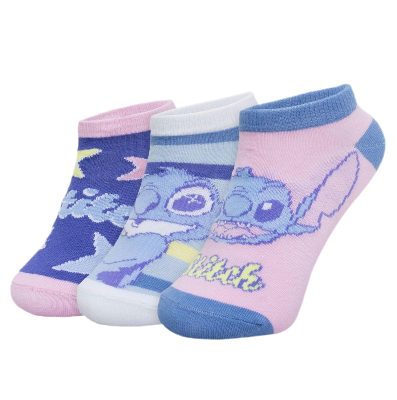 Disney Lilo and Stitch 3-Piece Cotton Sock Set for Girls