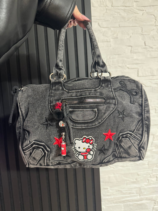 Kitty Rock Star Denim Bag 19x28 cm