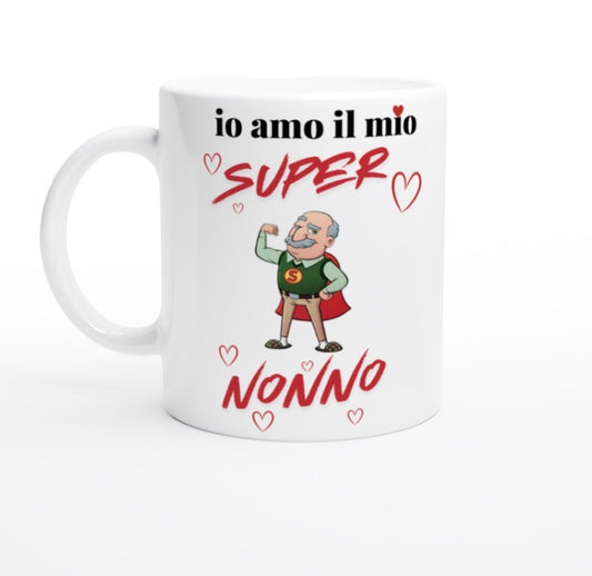 Tazza regalo super nonni - 330 ml in ceramica per tè, caffè, latte