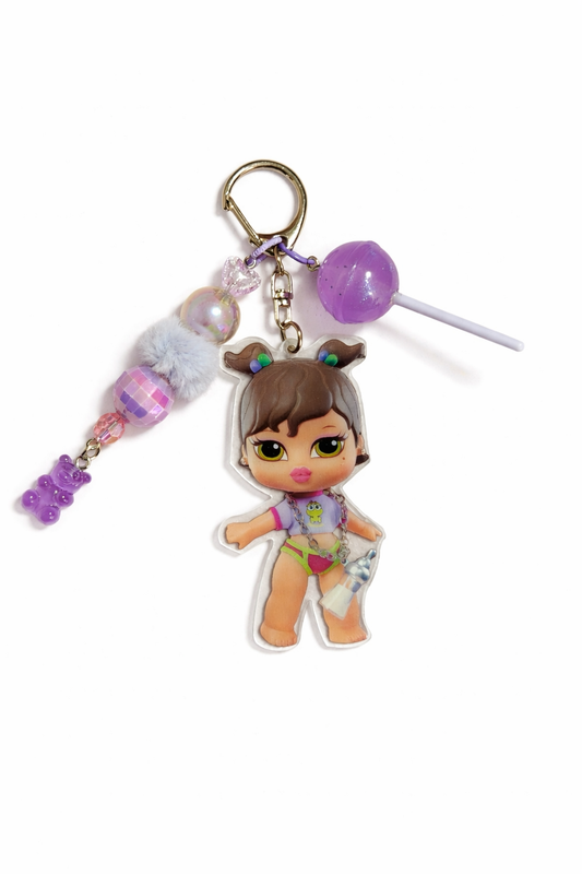 Charm Portachiavi Baby Doll - Accessori alla moda per decorazione di borse e chiavi di auto
