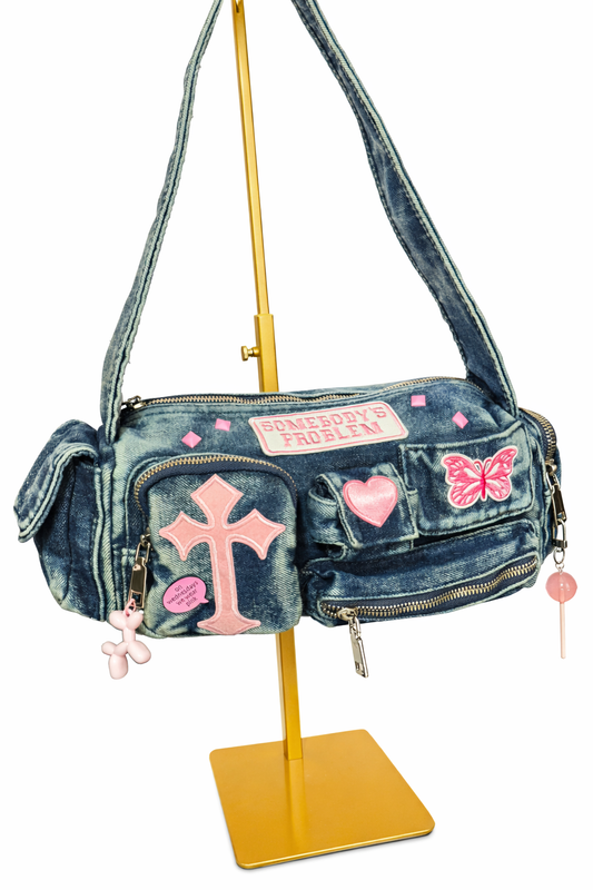 Borsa Cargo Denim - Somebody’s Problem 18x13x7 cm
