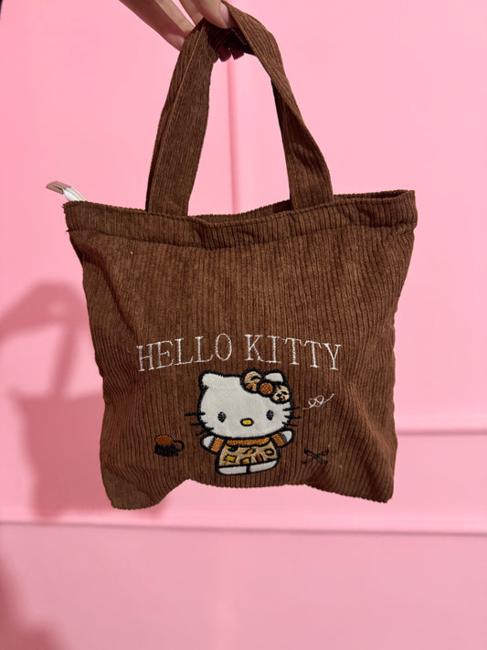 BORSA TOTE HELLO KITTY MARRONE