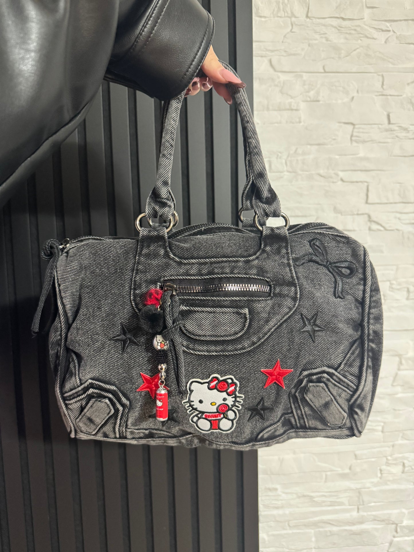 Kitty Rock Star Denim Bag 19x28 cm