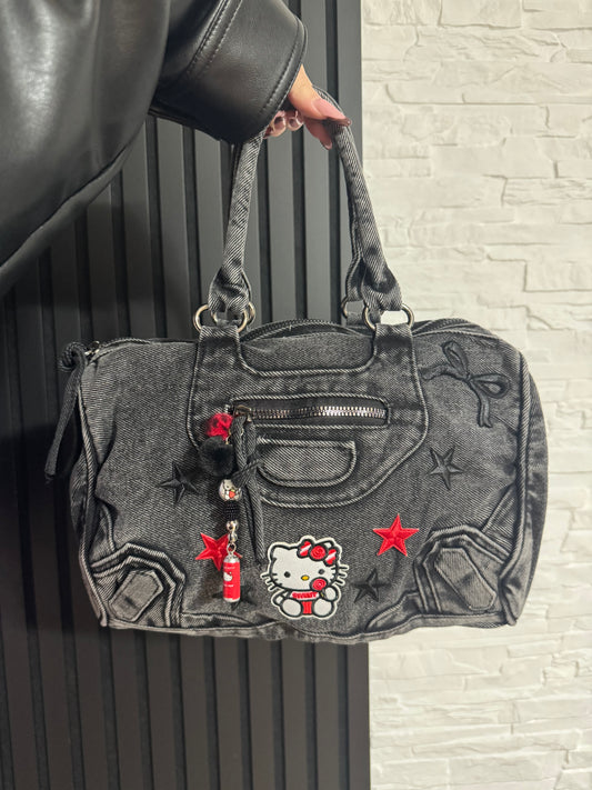 Kitty Rock Star Denim Bag 19x28 cm