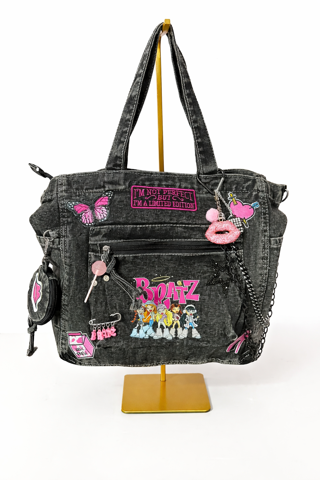 Maxi Borsa Denim 30x36 cm - Vintage Dolls